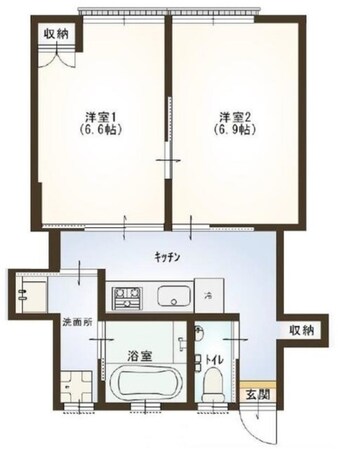 うねざわコーポの物件間取画像